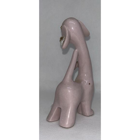 Vtg THAMES MCM Pink Porcelain Dog Spaghetti Trim Japan 1950s - Picture 3 of 7